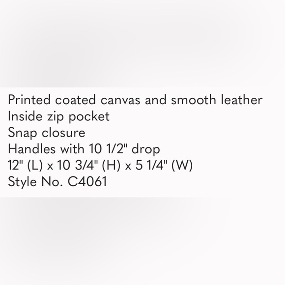 Coach Horse & Carriage Tote with Dot Print (Dimensions in photos) - Picture 7 of 7